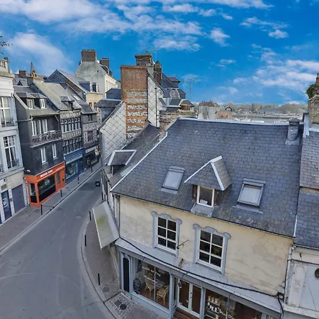 Apartment Magical Rooftop Views Historic Center 2 Guests Honfleur