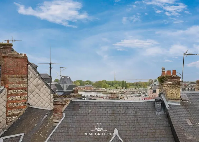 Apartamento Magical Rooftop Views Historic Center 2 Guests Honfleur